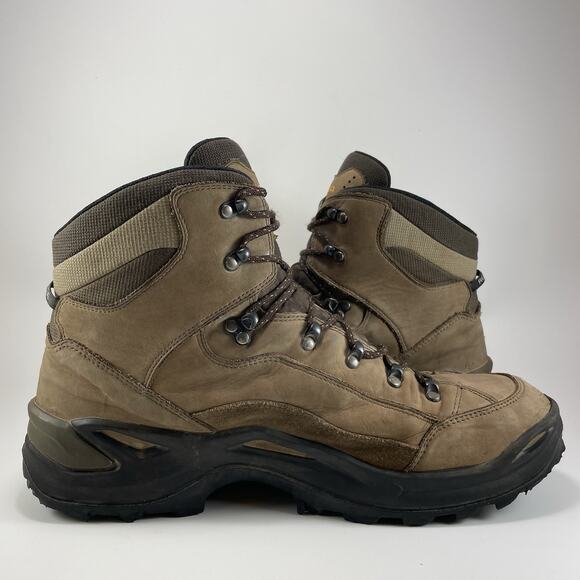 Lowa Renegade GTX Mid Hiking Boots Mens Size 15 Brown Goretex Waterproof Lace Up - Picture 12 of 14